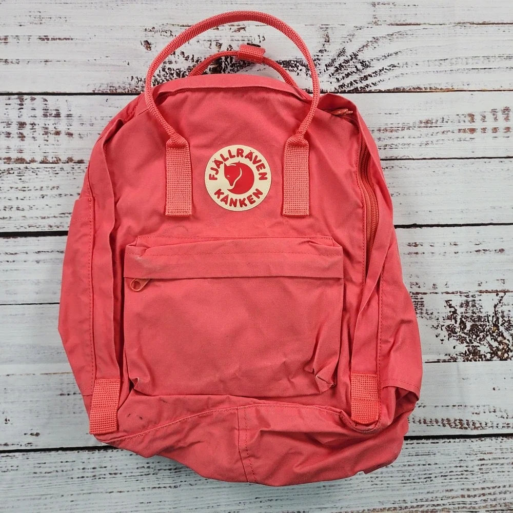 Fjallraven Kanken Classic Backpack Coral Red 16L Unisex School Travel Daypack